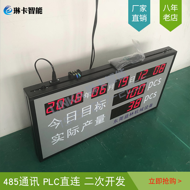 今日目標(biāo)實際產(chǎn)量電子看板?