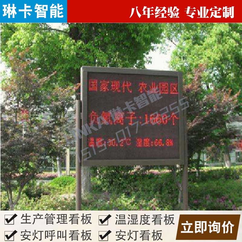 景區(qū)環(huán)境負(fù)氧離子監(jiān)測(cè)電子看板