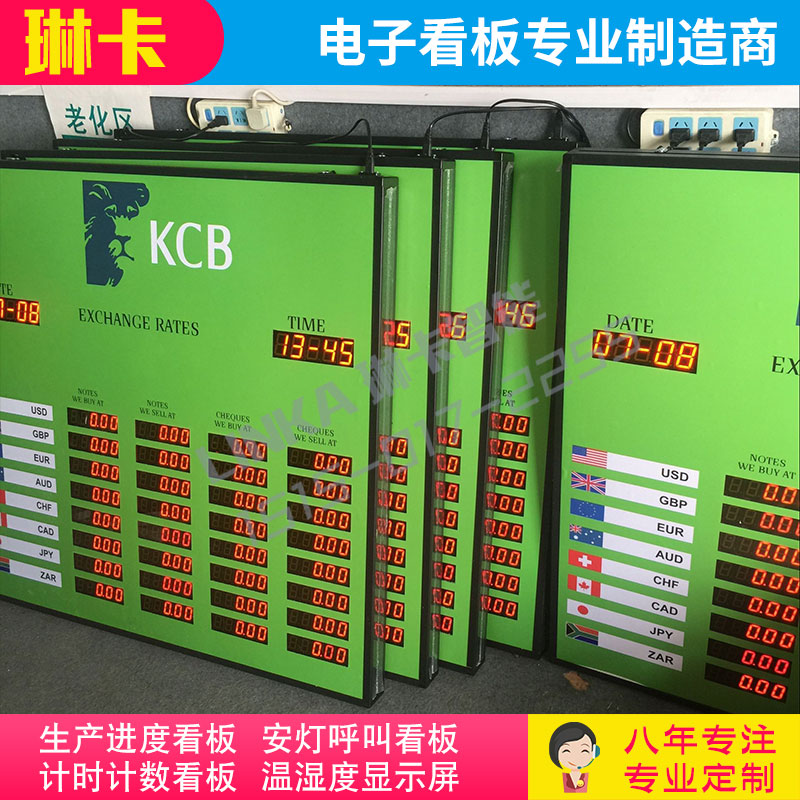 金融匯率實(shí)時顯示看板